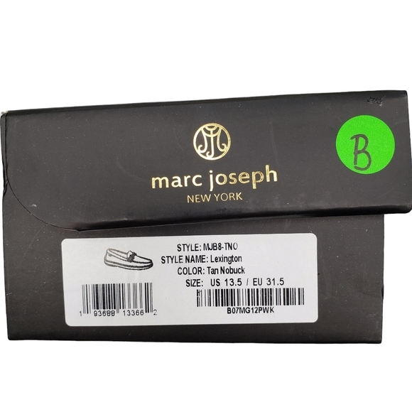 Marc Joseph | NIB Lexington Tan Nobuck Preppy Classic Leather Loafer Girl's 13.5 - Picture 3 of 14